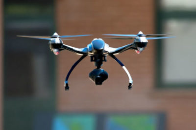 Drone Near Buildings